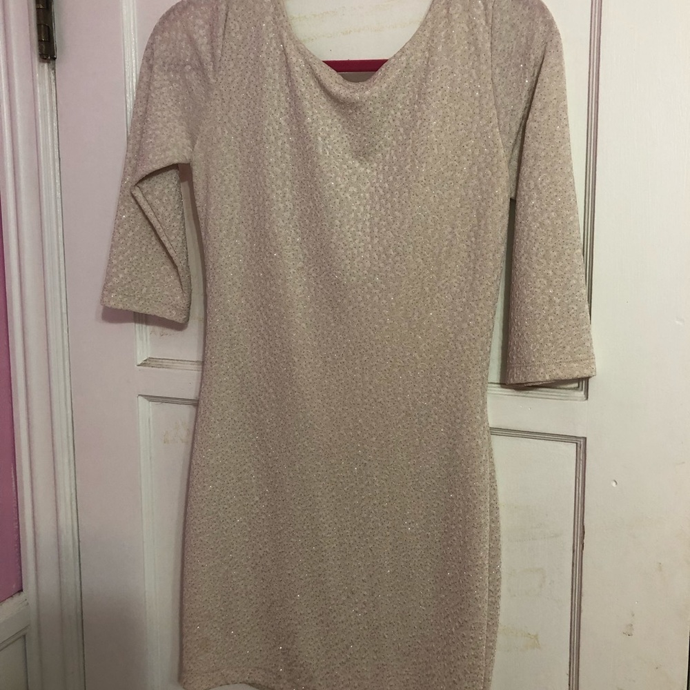Shimmery cream dress